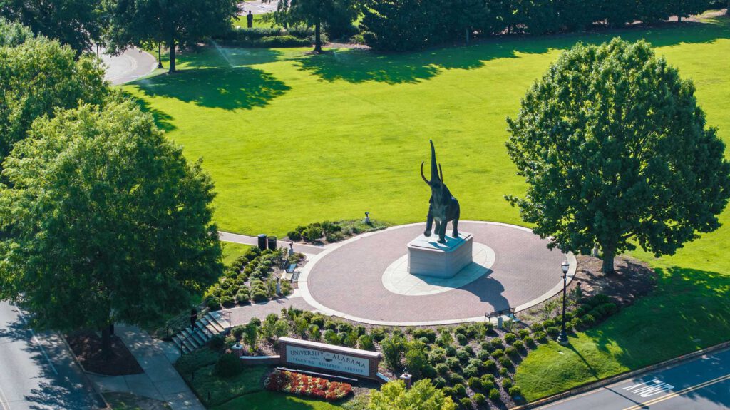UA Campus elephant statue
